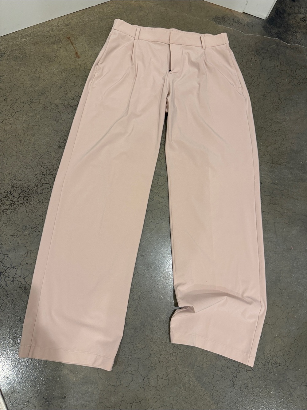 Vuori Men's Wide-Leg Chinos in Pale Pink